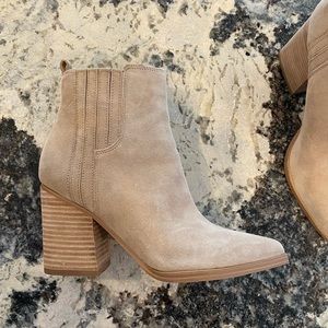 Marc Fisher Tan Suede Booties - Size 7